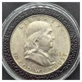 1948 D FRANKLIN SILVER HALF DOLLAR