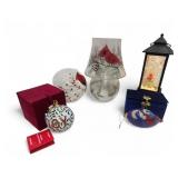 Christmas Decor Ornaments Cloisonnï¿½ Snow Scene