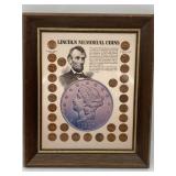 LINCOLN MEMORIAL COINS FRAMED PENNIES
