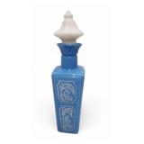 Vtg Jim Beam Blue Glass Decanter
