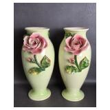 Pair of Old Capodimonte Style Vases Italy