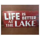 Life Is Better At The Lake Sign