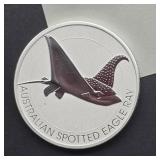 1.5 OZ FINE SILVER AUSTRALIAN SPOTTED RAY COIN