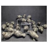 NOS , Silver Painted Resin Shelf 22 Sitting