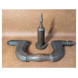 Antique Wood Brace Drill with Plug Cutter