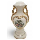 Vintage Ceramic George & Martha Lamp Base ~ Ivory