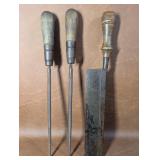 Vintage Dovetail Saw, and Round Files