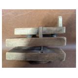 Antique Primitive Clamp-On Wooden Guide