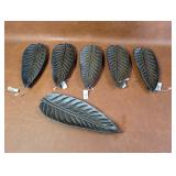 6 Bohemian Cast Iron Sage/ Incense Holders NOS