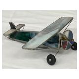 Vintage Stained Glass Airplane Kaleidoscope Hand