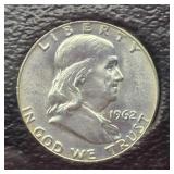 1962 D FRANKLIN SILVER HALF DOLLAR