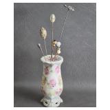 Antique Royal Bayreuth Bavaria Hatpin Holder