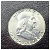 1961 D FRANKLIN SILVER HALF DOLLAR