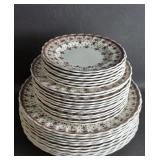 Copeland Spode Fleur de Lys Brown Plates