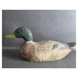 Farmhouse Vintage Carved Duck Decoy Sculpture