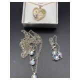 18K GOLD FLASH PLATE NECKLACE W/ MOM IN HEART &