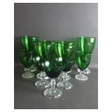 Vtg Anchor Hocking Glassware Forest Green