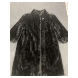 LONG FUR COAT MISSING BUTTONS