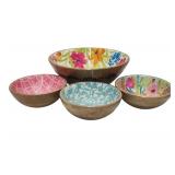 Pioneer Woman Wooden Serving Bowl & Salad Bowls