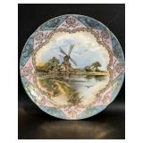 Crown Vienna Austria Windmill Landscape Plate