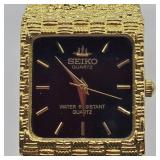 18k GOLD PLATED SIEKO WATCH #0203571689 NEEDS