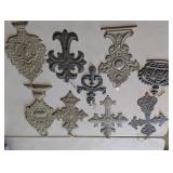 Case of Distressed Metal Folk Art Embossed Tin