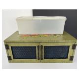 Tracy Porter Cabinet & Tupperware Bread Keeper