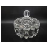 Vtg Heisey Crystolite Covered Candy Dish, w/ ball