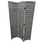 Distressed Louvered Wall Divider