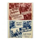 2 Vintage Gene Autry Movie Posters Trail to San