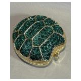 DZ Turtle Shell Trinket Box w/ Swarovski Crystals