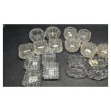 Antique Glass Open Salts , Salt Dips, Cellars