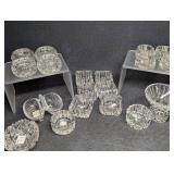 Antique Glass Open Salts , Salt Dips, Cellars