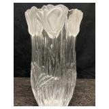 BLOCK 24% FULL LEAD CRYSTAL 8 IN. FROSTED TULIP