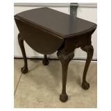SMALLER DROP-LEAF TABLE W/ BALL & CLAW FEET