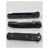 3 LOCK NLADE KNIVES 2 GERBER & MILANO STILETTO