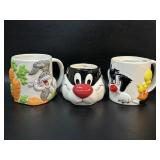 Looney Tunes Mugs, Bugs Bunny , Sylvester ,