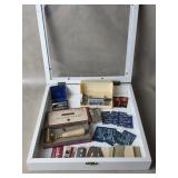 Vtg Razors & Blades W/ Display Case