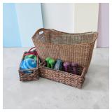 WICKER DECOR BASKETS & DANSKIN WEIGHTS BIGGER