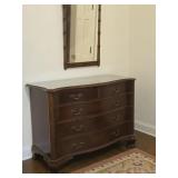 30's Chippendale Style Mahogany Serpentine Dresser