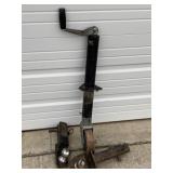 TRAILER JACK W/ SOLID METAL WHEEL & 2 RECEIVER