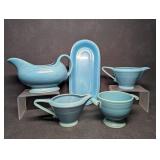 Fiesta Ware - Turquoise Sugar Dish, Gravy Boat ++
