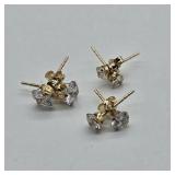 14k YELLOW GOLD 1 CTW 1/2 CTW & 1/4 CTW ZIRCON