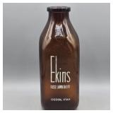 OGDEN, URAH EKINS ROSE LAWN DAIRY AMBER MILK