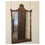 1930's Faux Bamboo Pagoda Style Wall Mirror