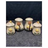 VINTAGE CERAMIC MUSHROOM SALT & PEPPER SHAKERS