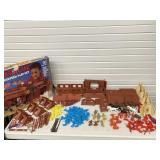 FORT APACHE WESTERN PLAY SET TOY FORT, COWBOYS,
