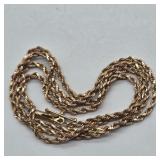 14K ROSE GOLD ROPE CHAIN NECKLACE 20'