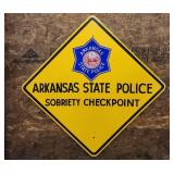 Large Arkansas State Police Sign Sobriety