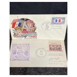 2 WWII STAMPED ENVELOPES LIBERATION OF PARIS AUG.
